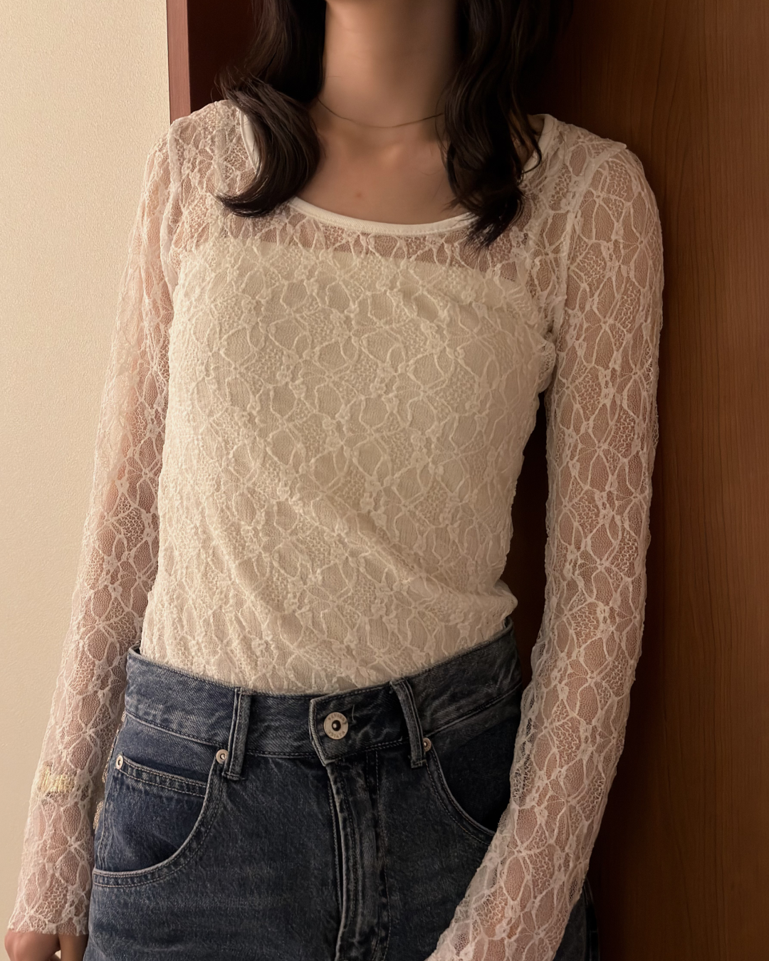 クルーネックレーストップス
AA0038