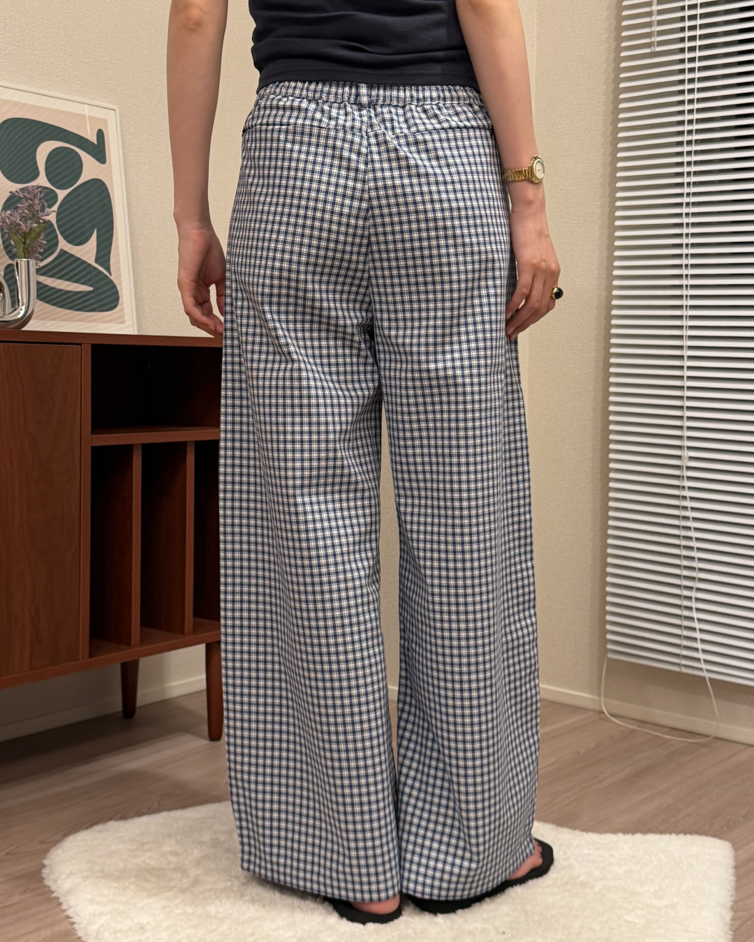 タック付きワイドレックチェックパンツ
AA0156