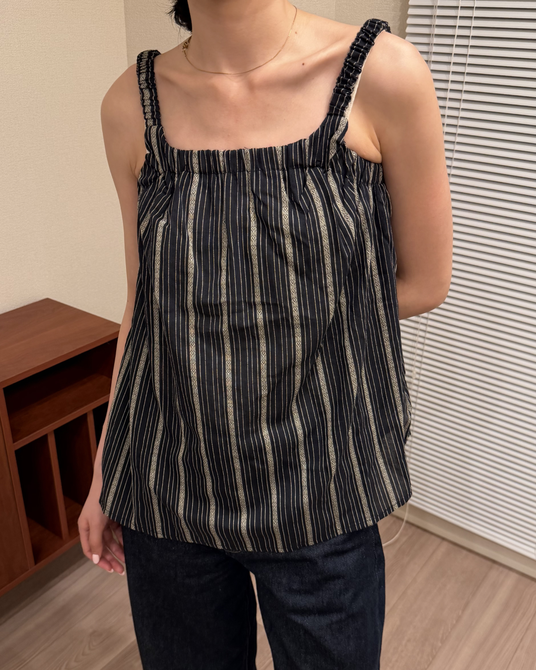コントラストカラーストライプドレスAA0161