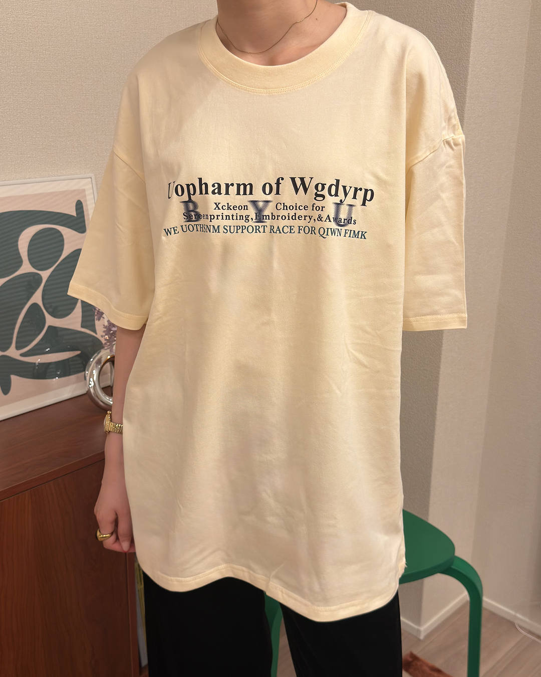 ラウンドネックプリントハーフスリーブTシャツ
AA0171