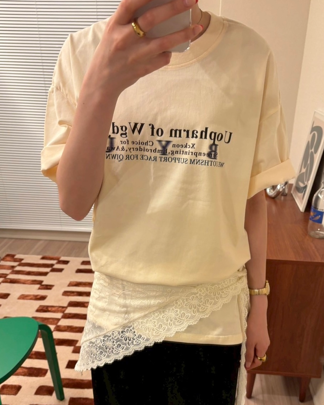 ラウンドネックプリントハーフスリーブTシャツ
AA0171
