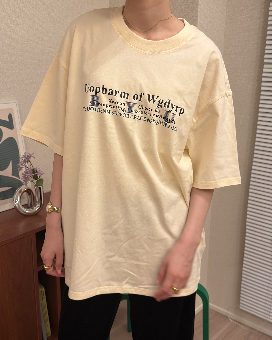 ラウンドネックプリントハーフスリーブTシャツ
AA0171