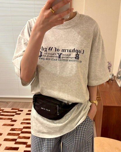 ラウンドネックプリントハーフスリーブTシャツ
AA0171