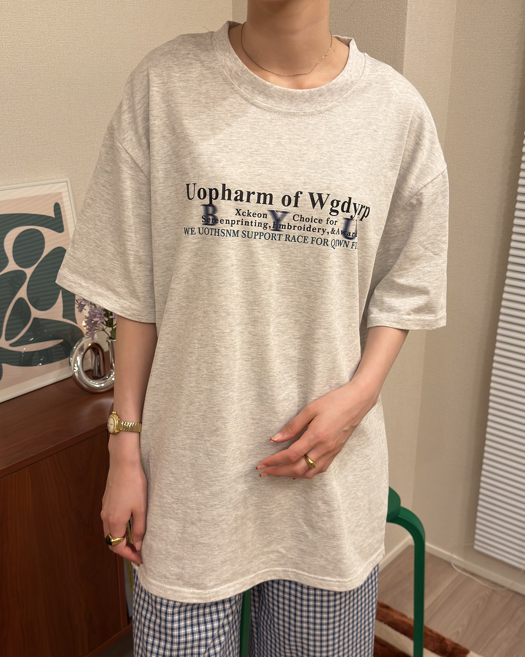 ラウンドネックプリントハーフスリーブTシャツ
AA0171