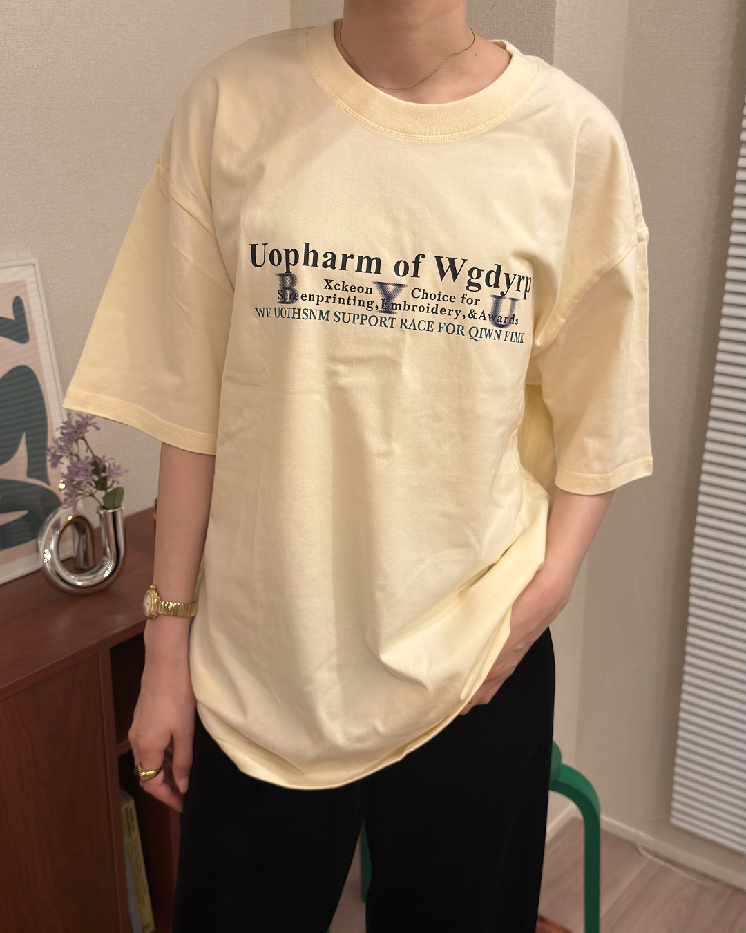 ラウンドネックプリントハーフスリーブTシャツ
AA0171