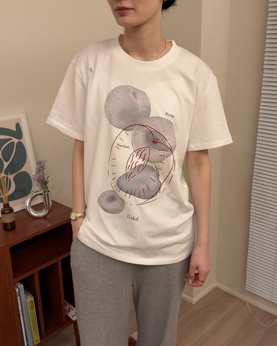 アメカジ フルーツプリント半袖Tシャツ AA0238