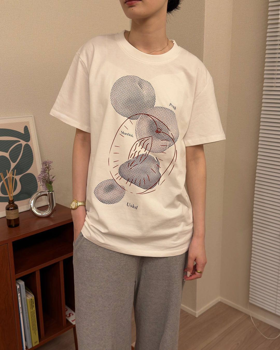 アメカジ フルーツプリント半袖Tシャツ AA0238