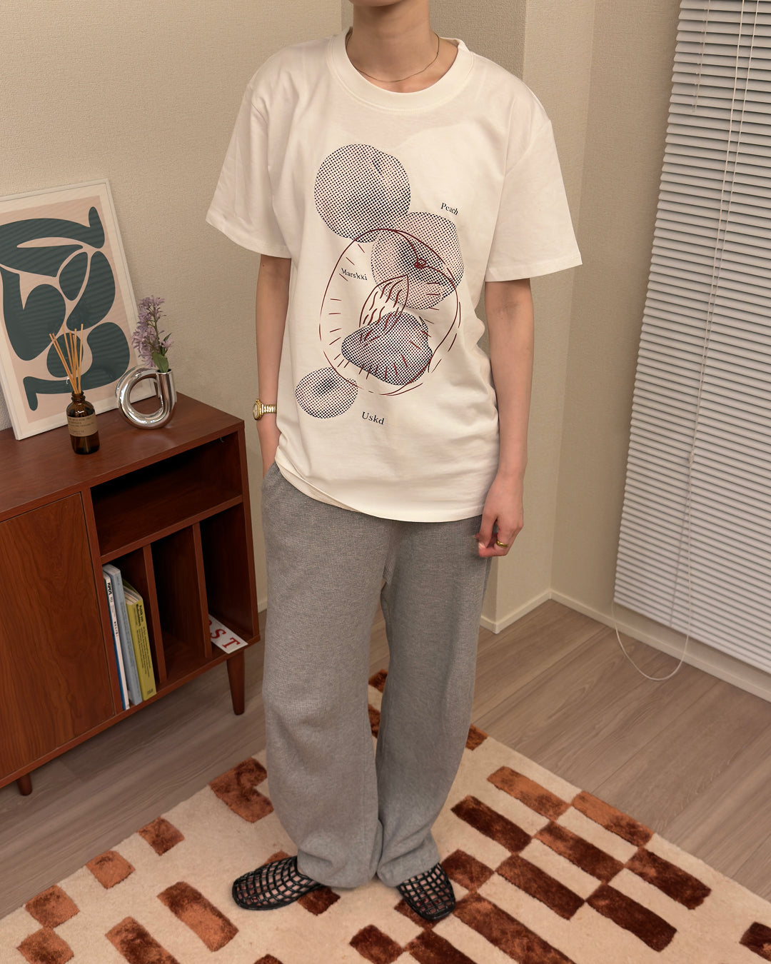 アメカジ フルーツプリント半袖Tシャツ AA0238