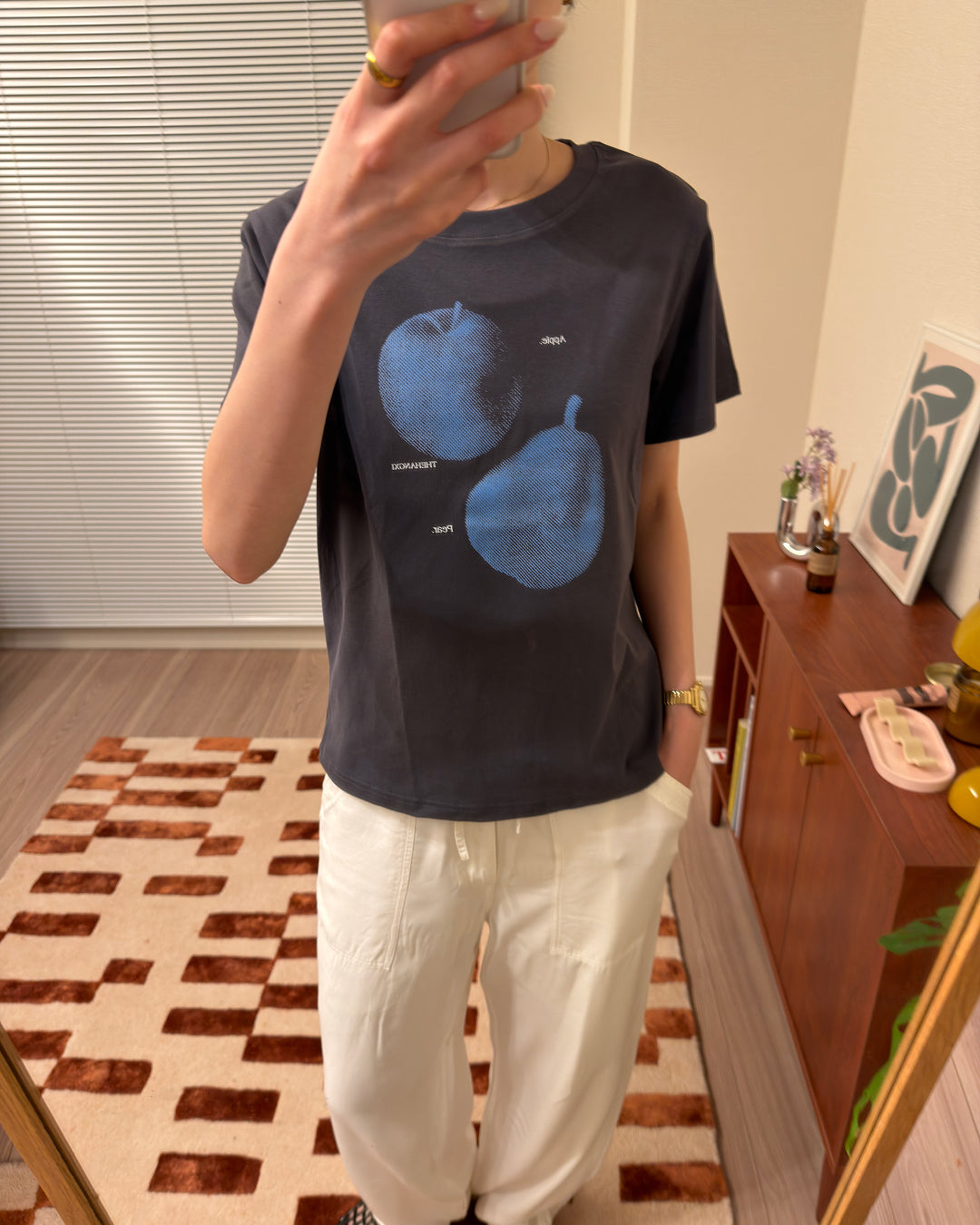 レトロフルーツ プリントTシャツ AA0239