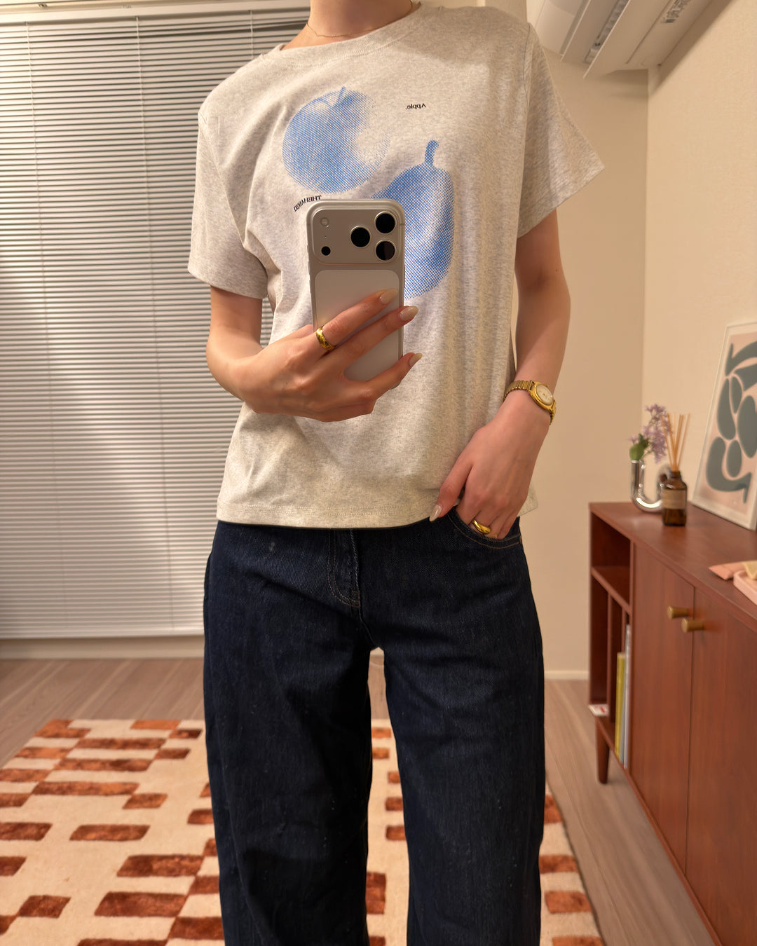 レトロフルーツ プリントTシャツ AA0239