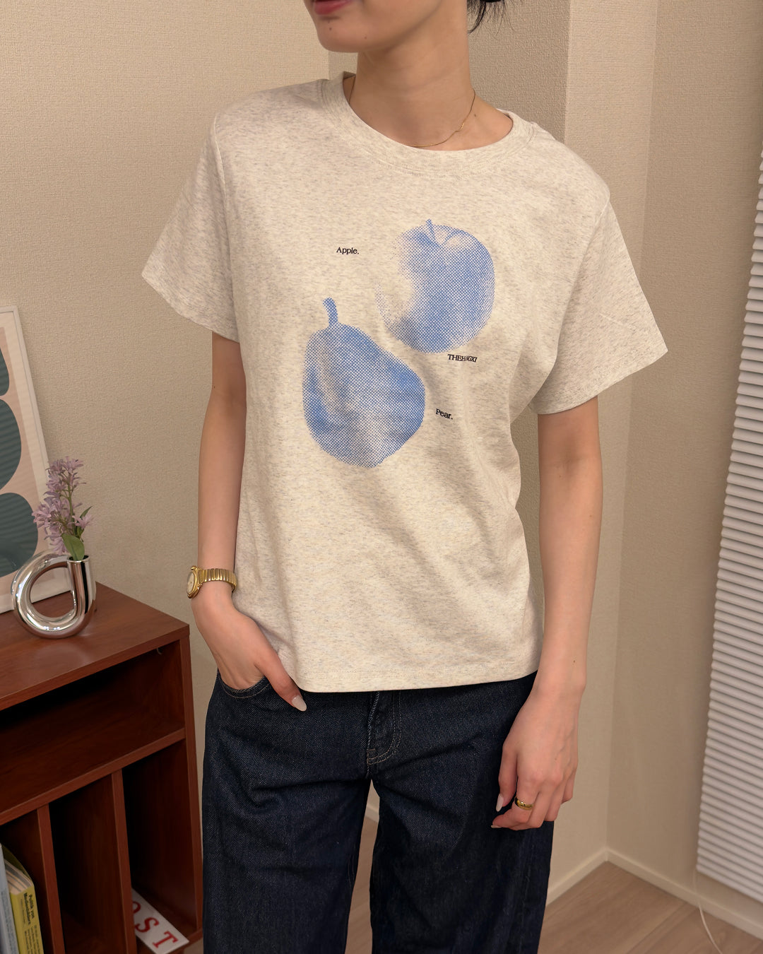 レトロフルーツ プリントTシャツ AA0239