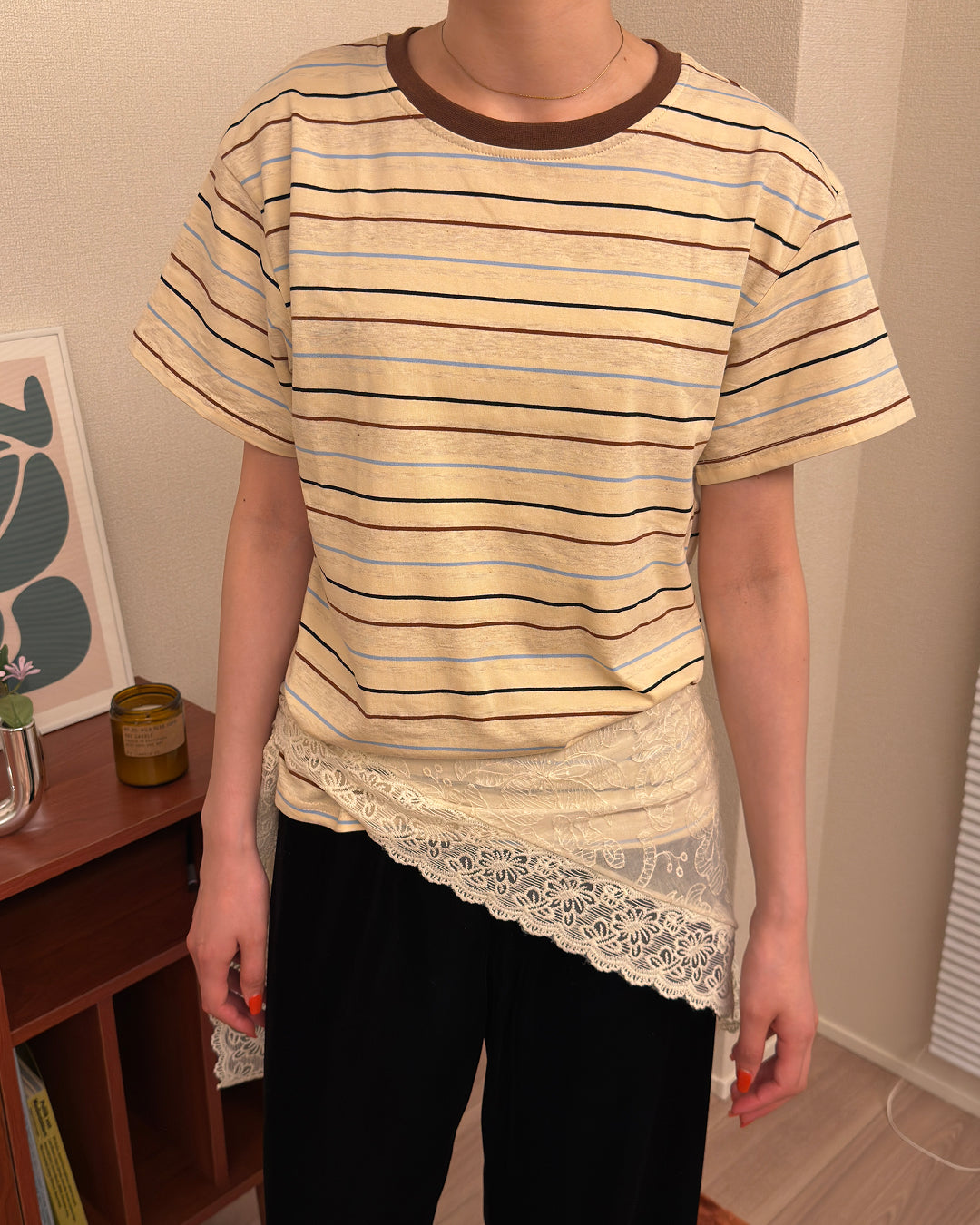 レトロマルチボーダーTシャツ AA0253