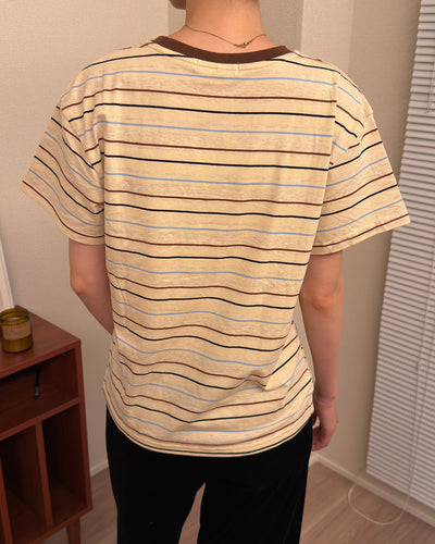 レトロマルチボーダーTシャツ AA0253