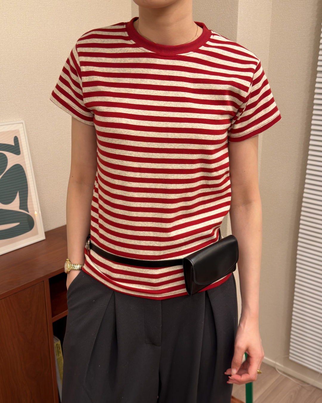 ボーダースリムフィットTシャツ
AA0230
