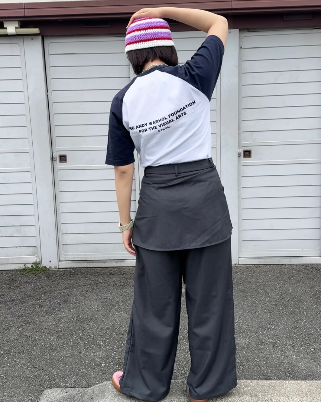 ドレープラップレイヤードワイドパンツ AI0009