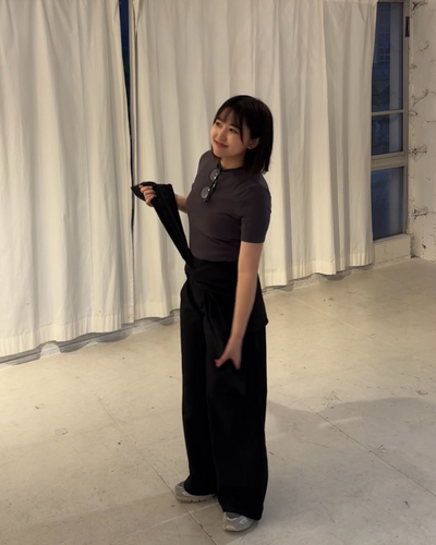 ドレープラップレイヤードワイドパンツ AI0009