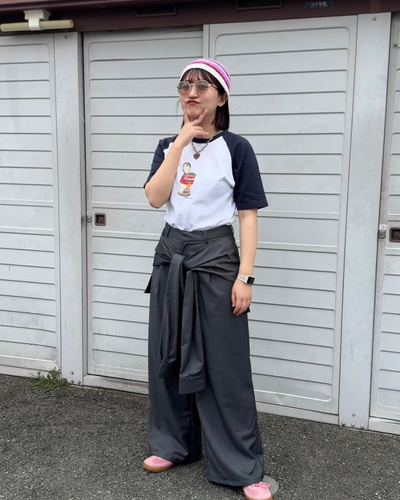 ドレープラップレイヤードワイドパンツ AI0009