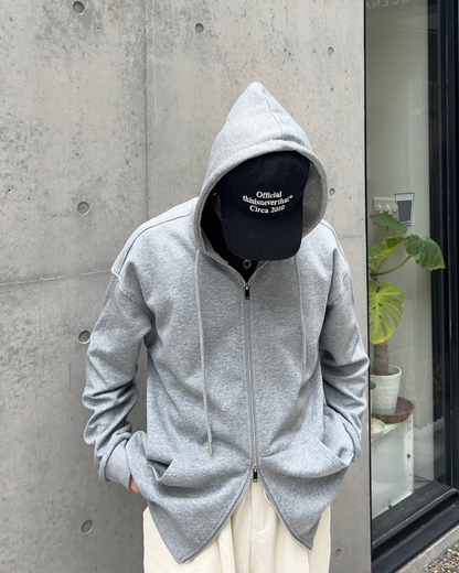 Double zip oversized hoodie AS0006