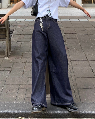 インディゴワイドデニムパンツ AS0040
