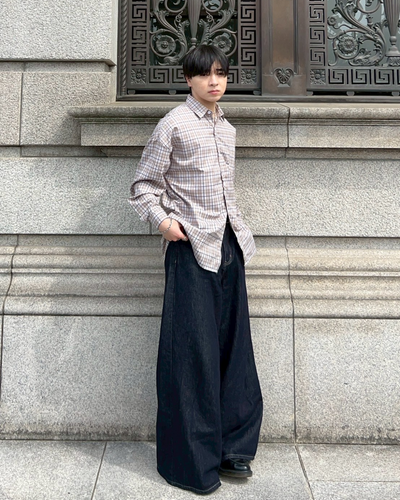 インディゴワイドデニムパンツ AS0040