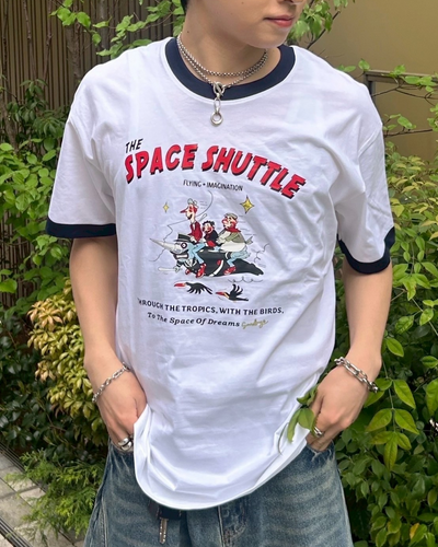 【即納】ロゴプリントリンガーTシャツ AS0102