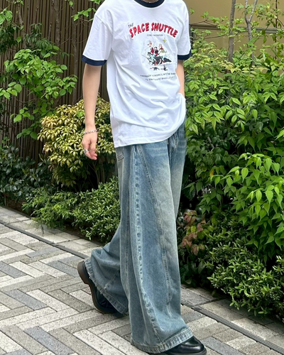 【即納】ロゴプリントリンガーTシャツ AS0102