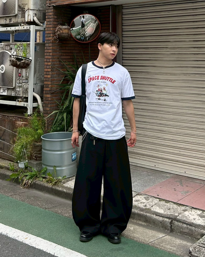ロゴプリントリンガーTシャツ AS0102