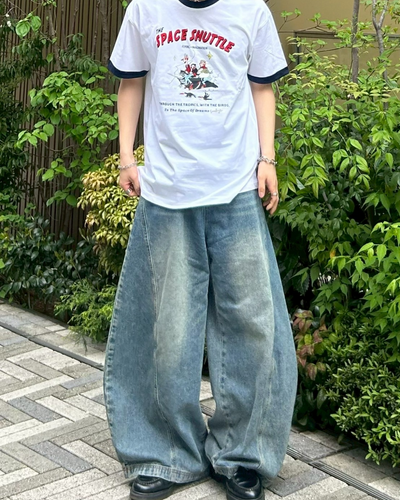【即納】ロゴプリントリンガーTシャツ AS0102