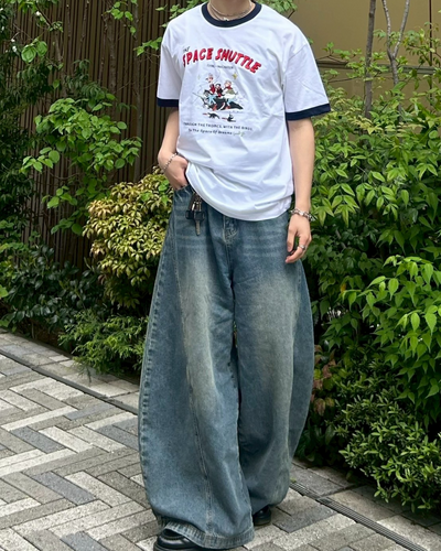 【即納】ロゴプリントリンガーTシャツ AS0102