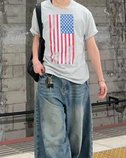 アメリカンフラッグTシャツ AS0131