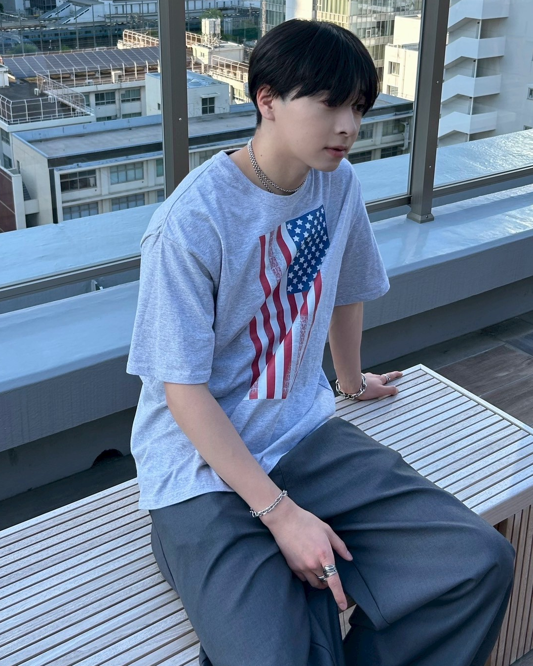 アメリカンフラッグTシャツ AS0131