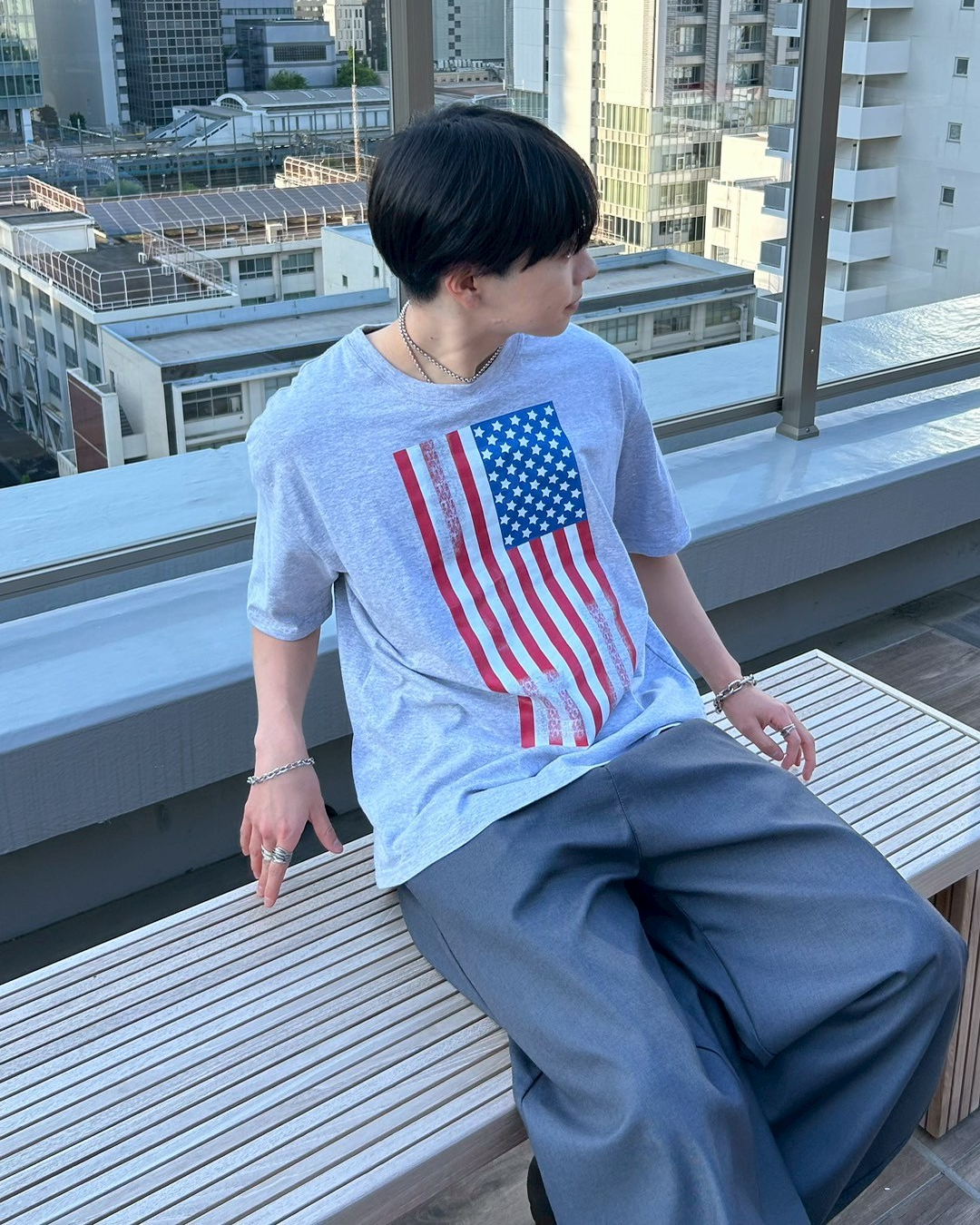 アメリカンフラッグTシャツ AS0131