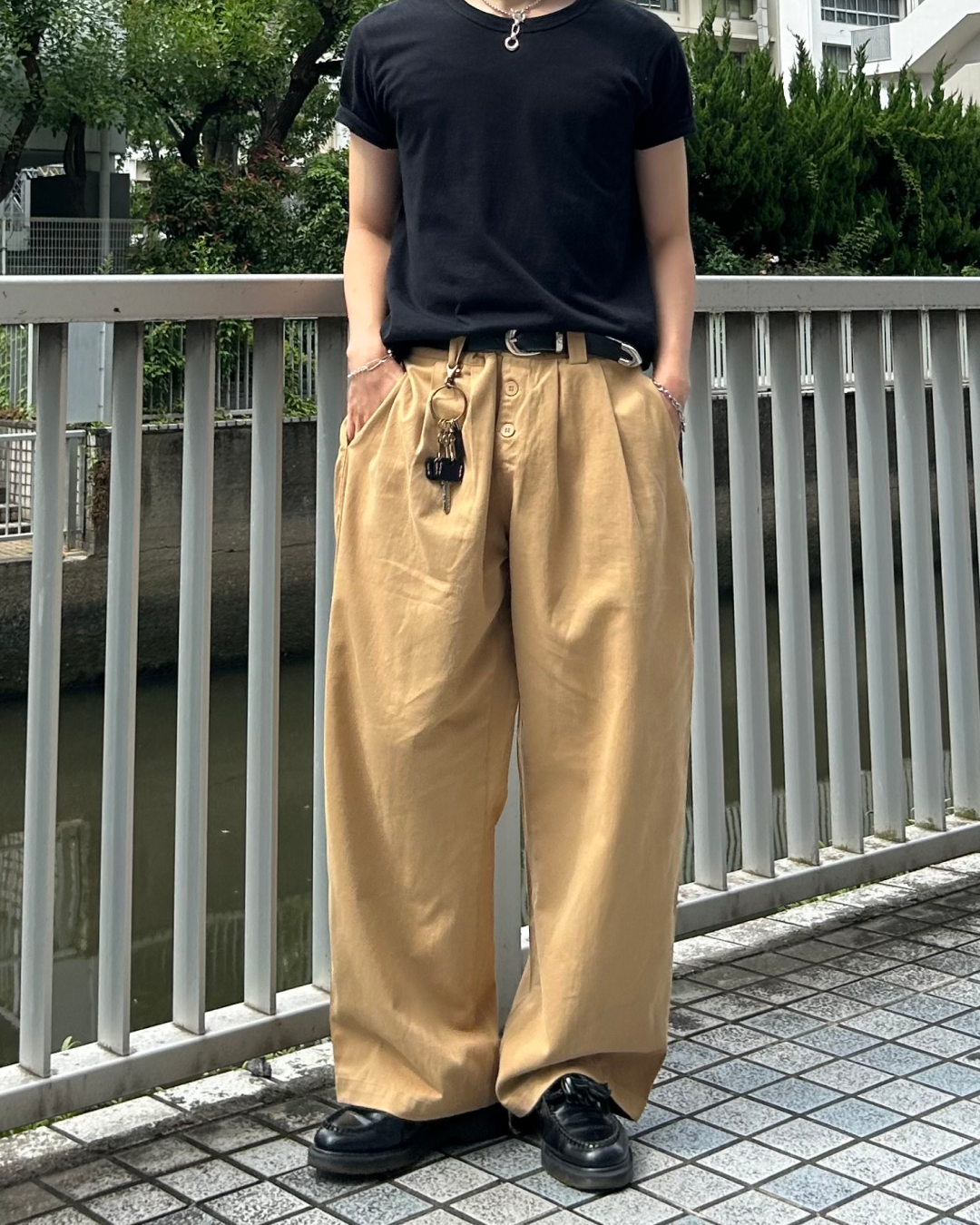 ボタンフライチノパンツ AS0179