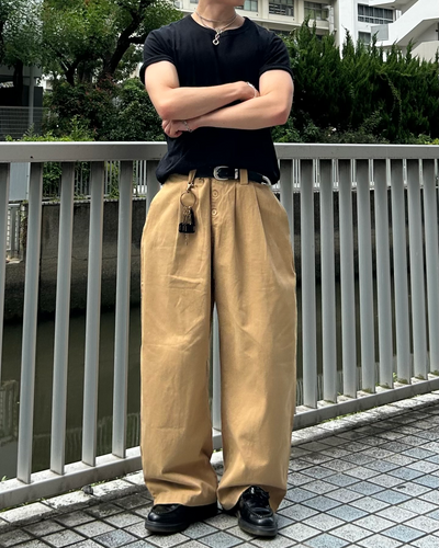 【即納】ボタンフライチノパンツ AS0179