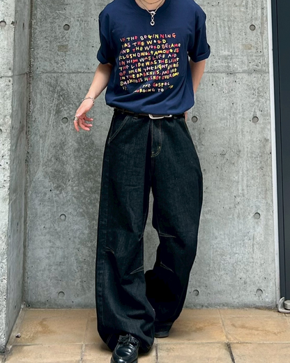 レタリングカラープリントTシャツ AS0185