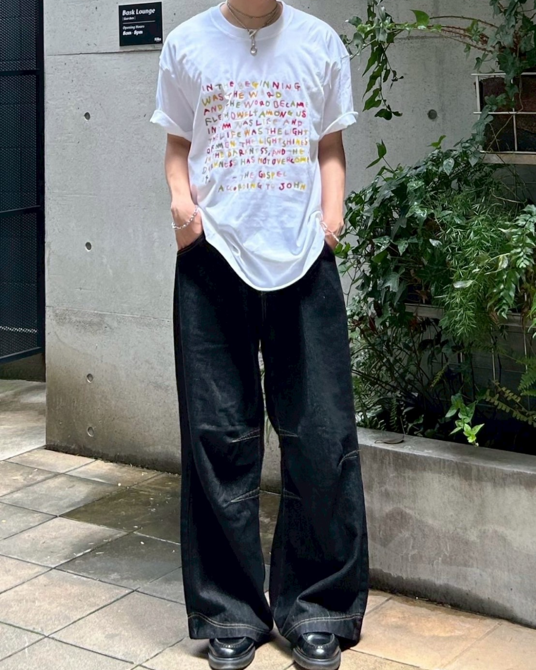 レタリングカラープリントTシャツ AS0185