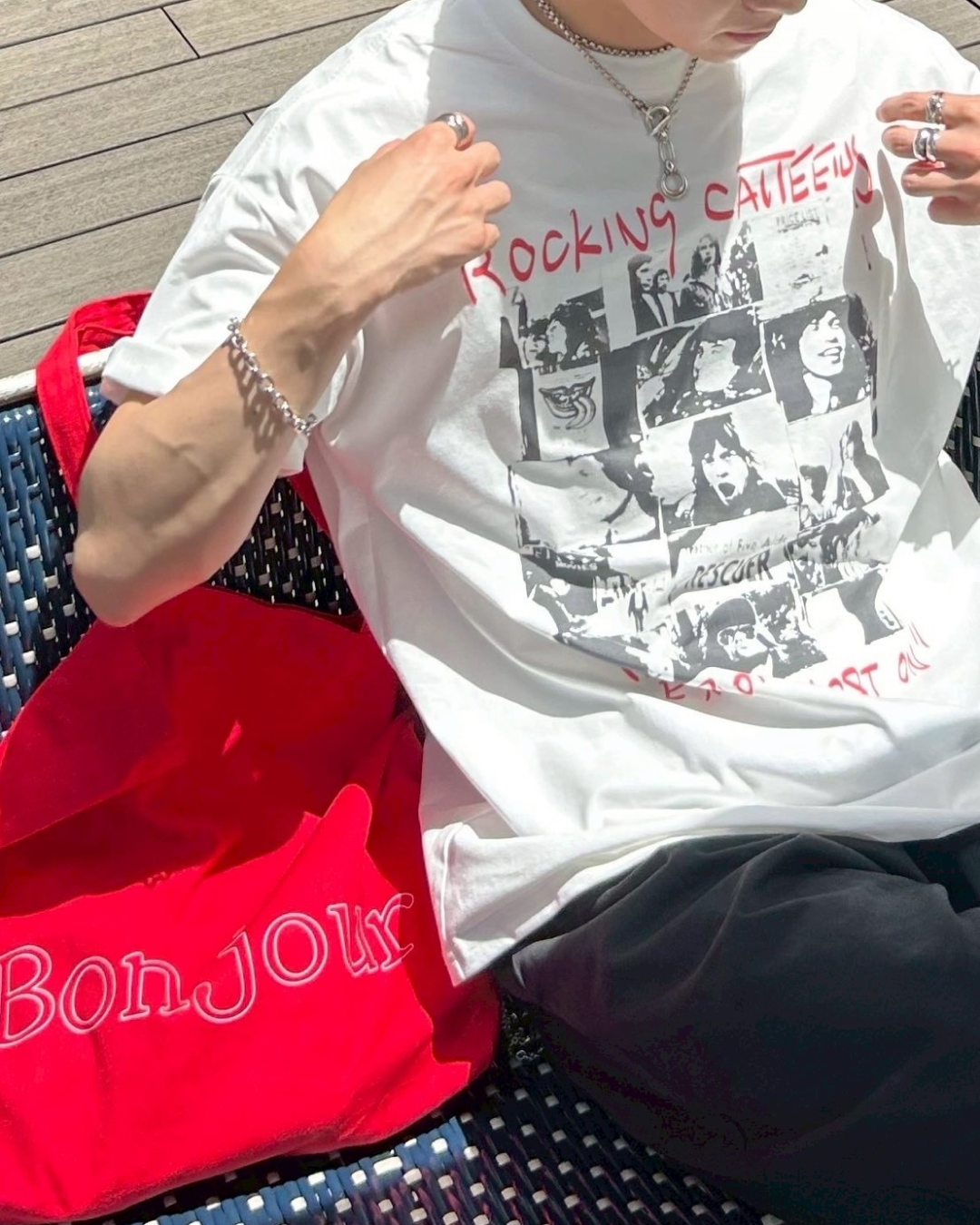 ロックバンドプリントTシャツ AS0196