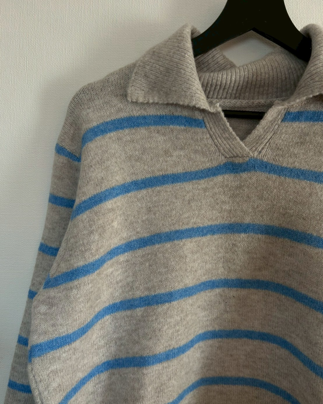 クロップドボーダーニットポロシャツ AS0290