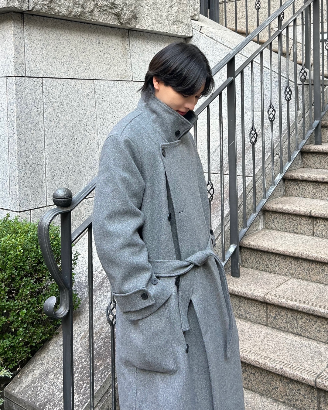 メルトンダブルロングコート AS0354