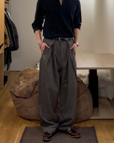 タックストレートスラックス AS0322