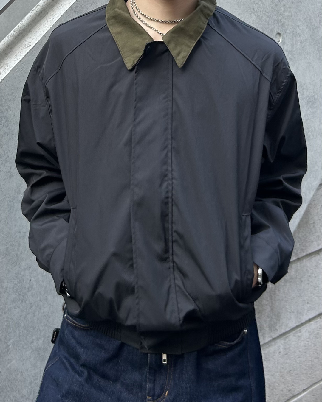 バイカラーナイロンジャケット AS0339