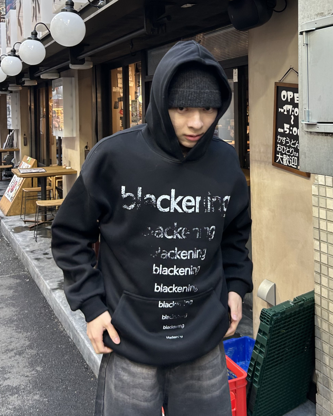 blackeningロゴパーカー AS0350