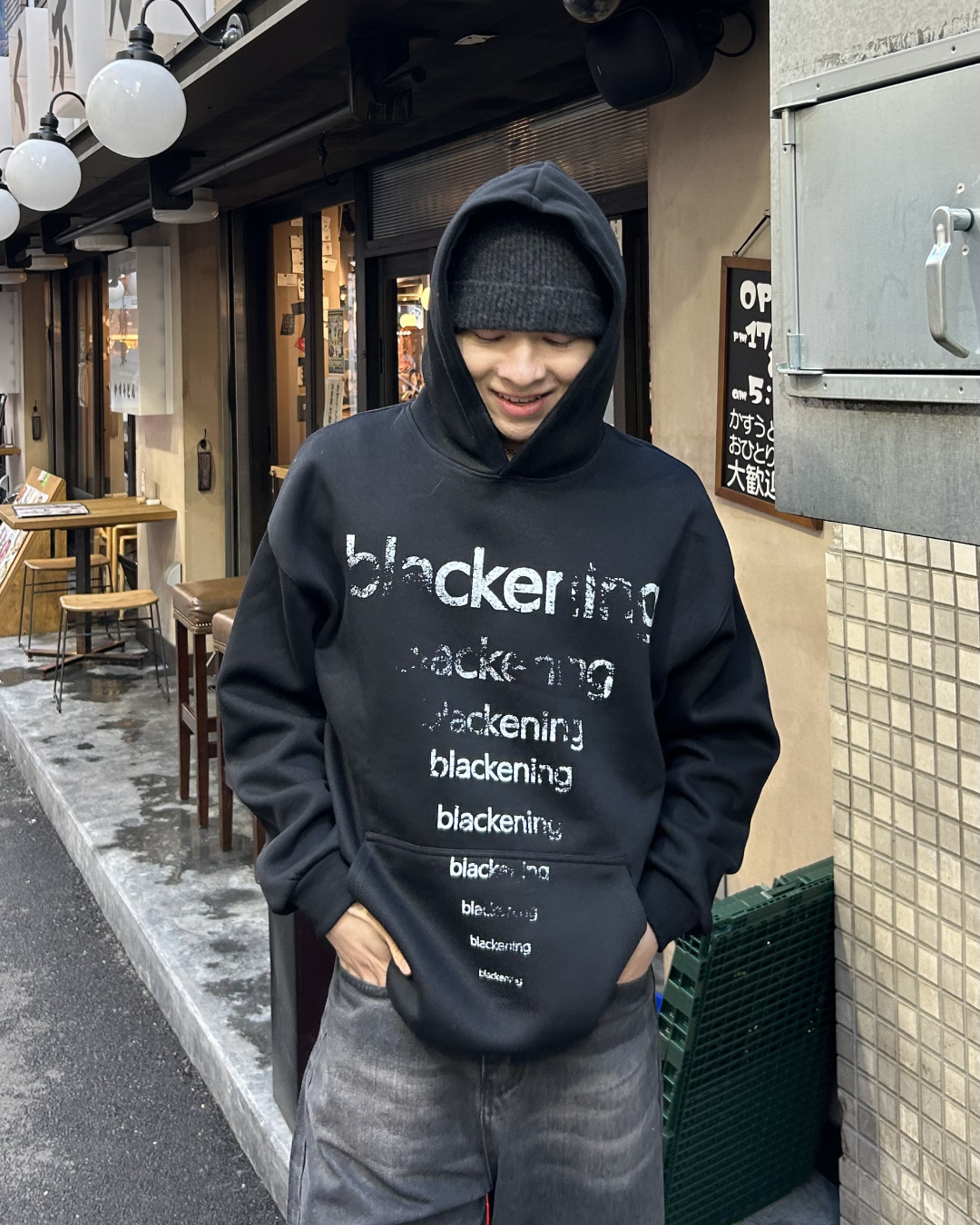 blackeningロゴパーカー AS0350