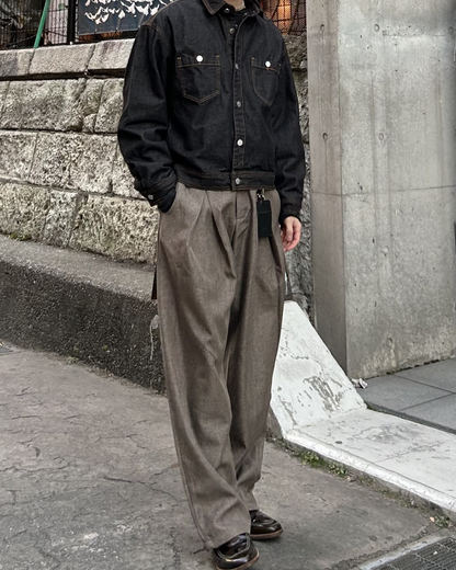 タックストレートスラックス AS0322