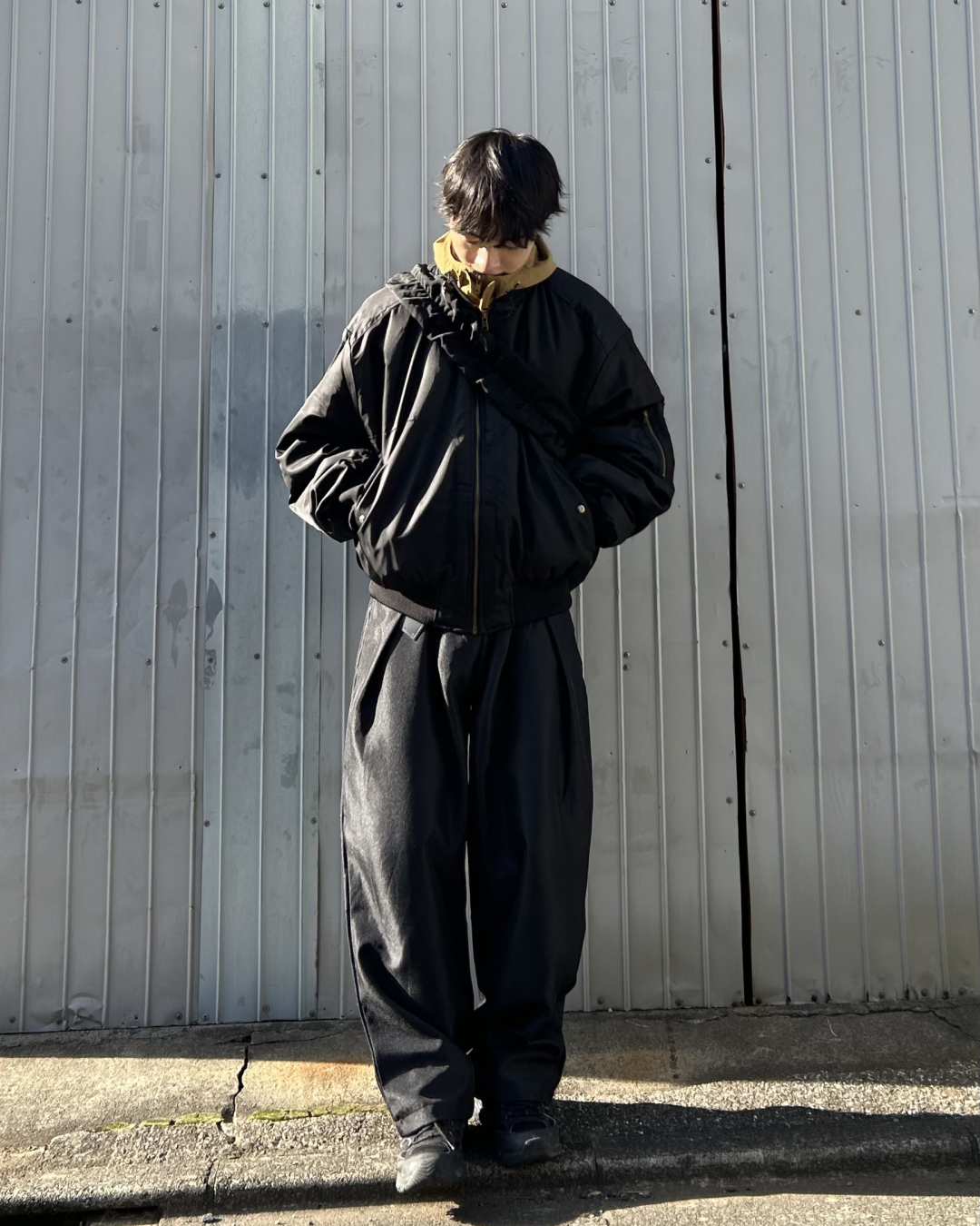 タックストレートスラックス AS0322