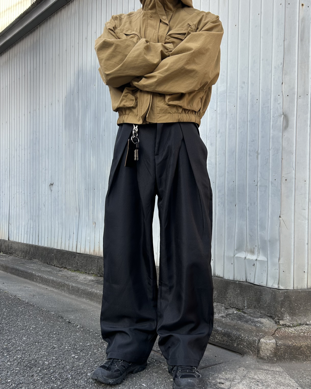 タックストレートスラックス AS0322