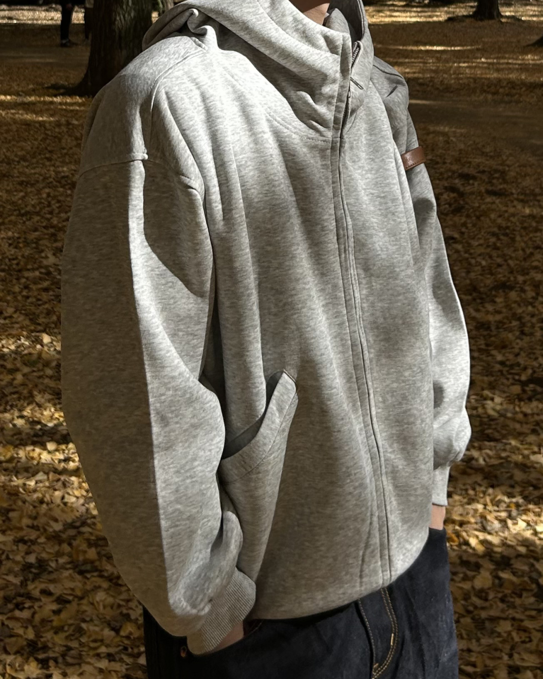 スタンドネックショートパーカー AS0353