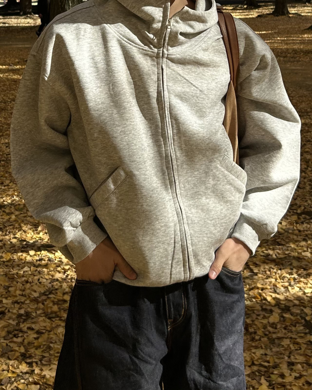 スタンドネックショートパーカー AS0353