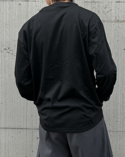 ヘンリーネックボックスカットロングTシャツ AS0386