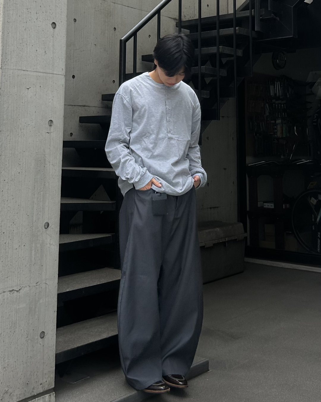 LOVOT ベロアカットソー、ホールガーメントFELIX シャツまとめうり未使用 ヘンリーネックボックスカットロングTシャツ AS0386 – YOLO（ヨロ